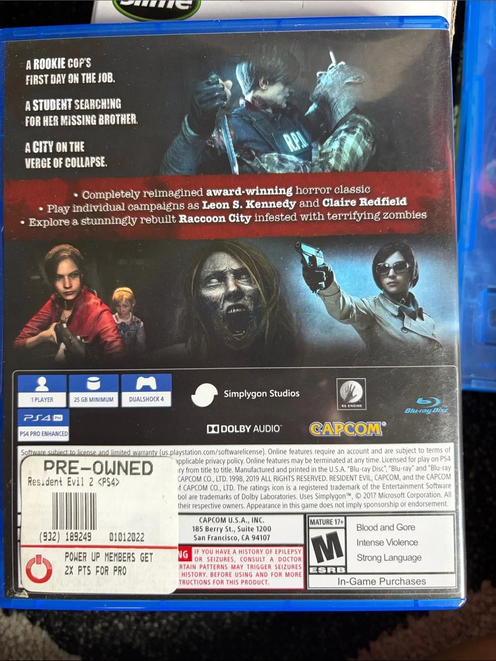 Resident Evil 2 (PS4) - Capcom Survival Horror Game